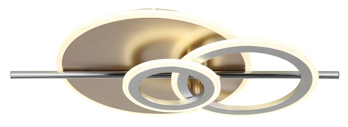 GLOBO LED-Deckenleuchte Opal champagner Metall B/H/L: ca. 32x8,5x55 cm 1 Brennstellen