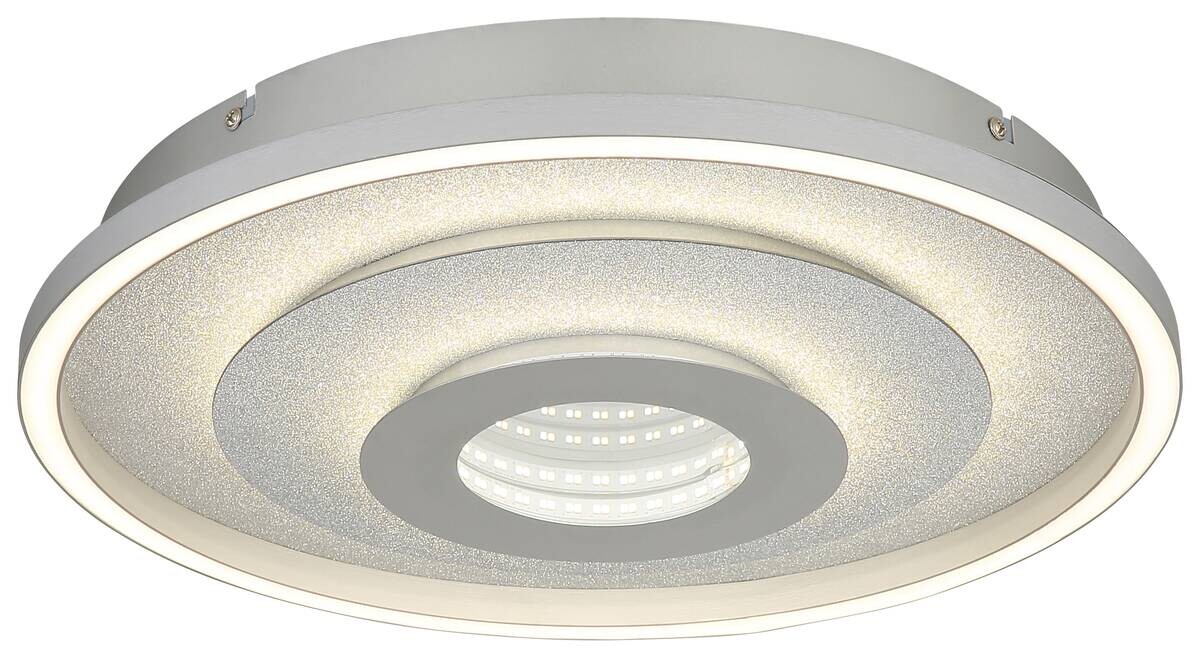 GLOBO LED-Deckenleuchte silber Aluminium Metall H/D: ca. 7,3x40 cm 1 Brennstellen