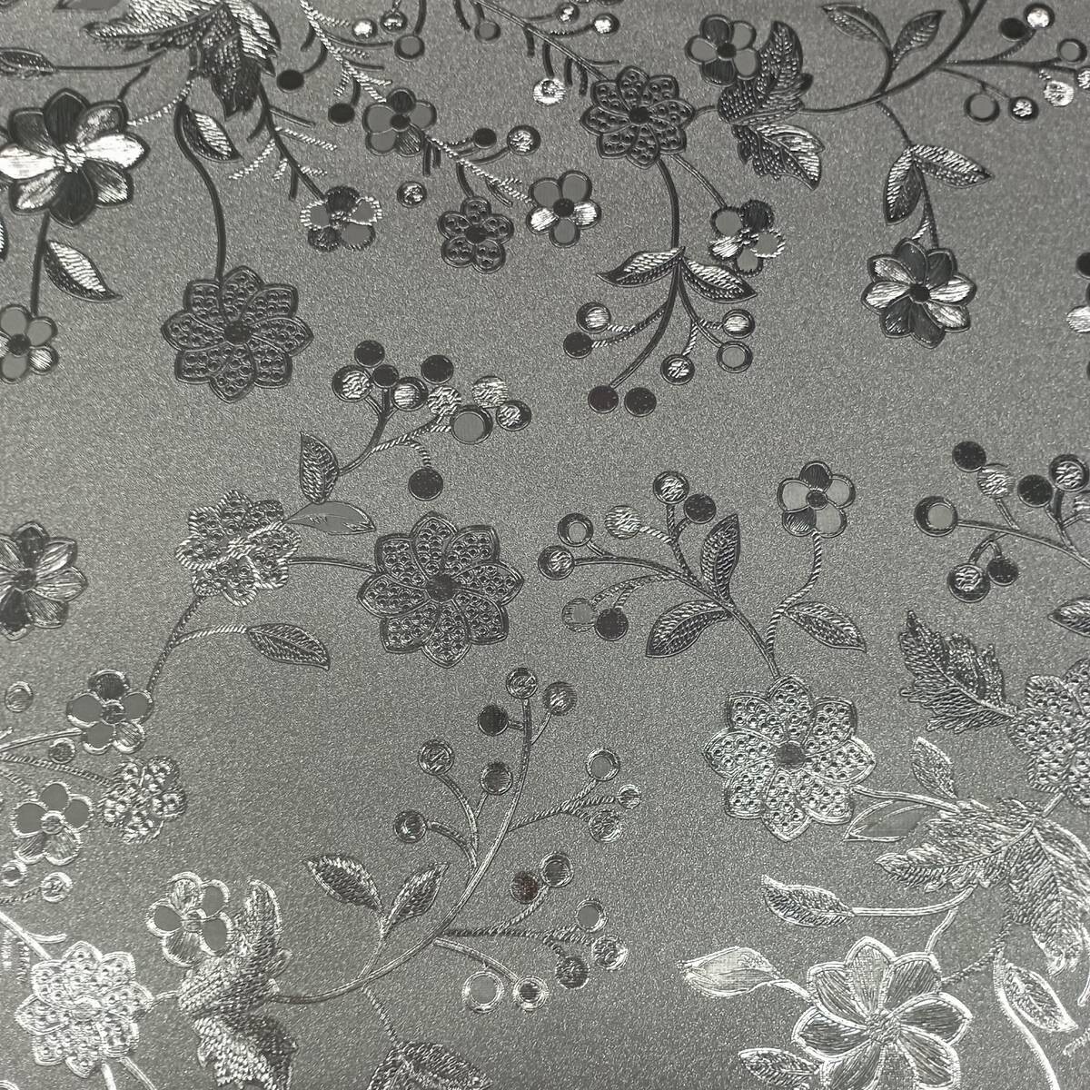 Milano Abwaschbarer Tischbelag Sakura silber 100% Polyvinylchlorid B: ca. 140 cm