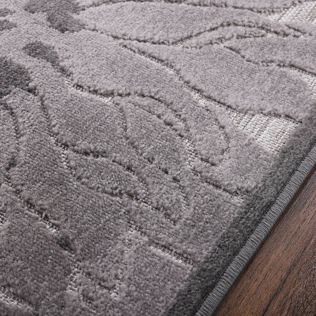 Sanat Outdoorteppich FLORAL grau B/L: ca. 80x150 cm