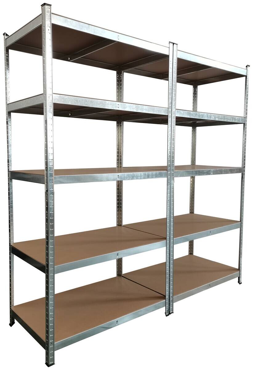 Schwerlaststeckregal 2er-Set verzinkt B/H/T: ca. 200x200x60 cm