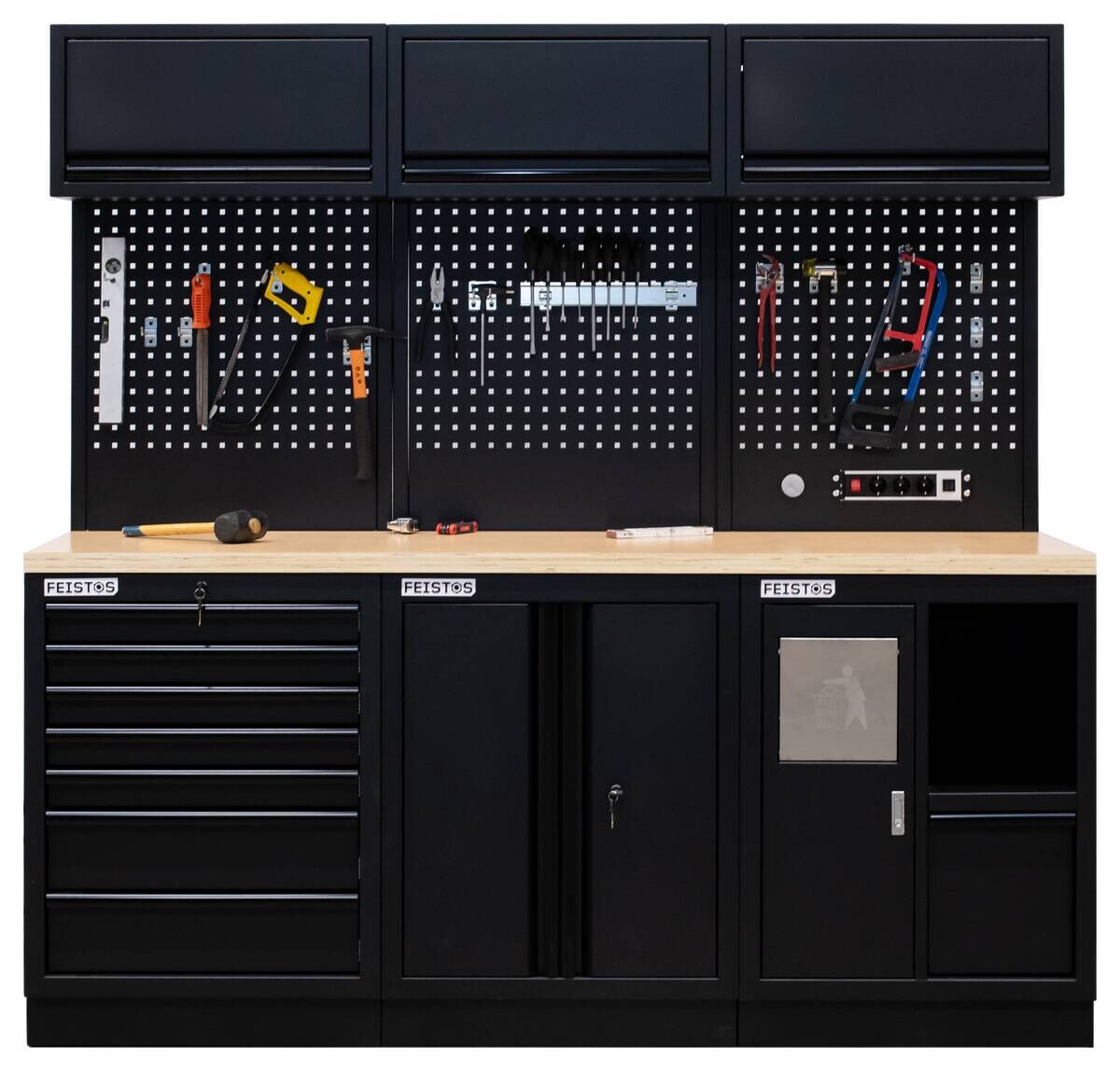 Werkzeugschrank EOS Blackline schwarz B/H/L: ca. 204x200x61 cm