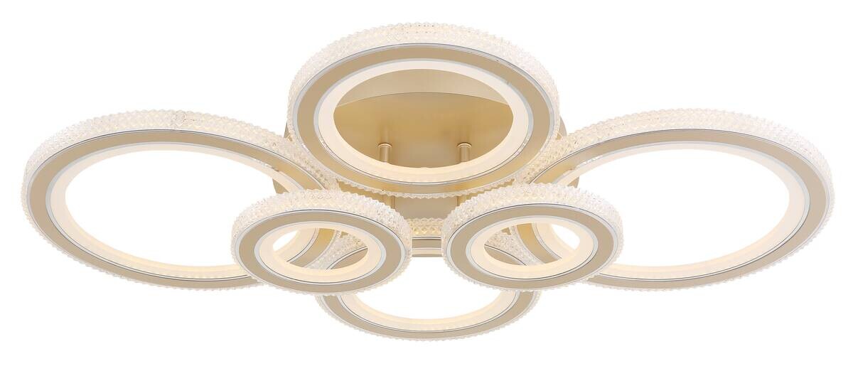 GLOBO LED-Deckenleuchte Kora champagner Metall Kunststoff Acryl B/H/L: ca. 56x12x78 cm