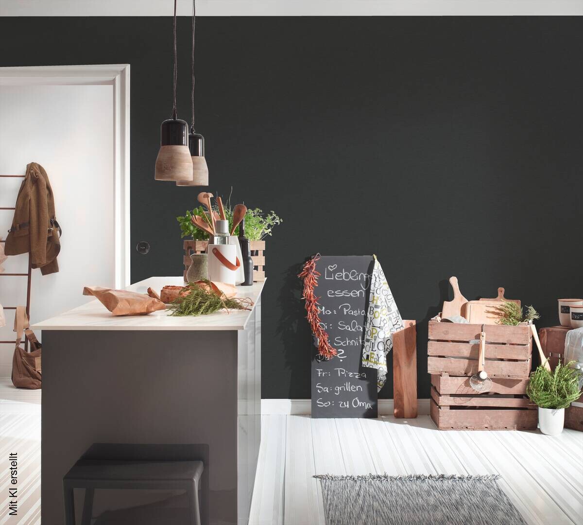 Vliestapete Uni schwarz B/L: ca. 53x1005 cm