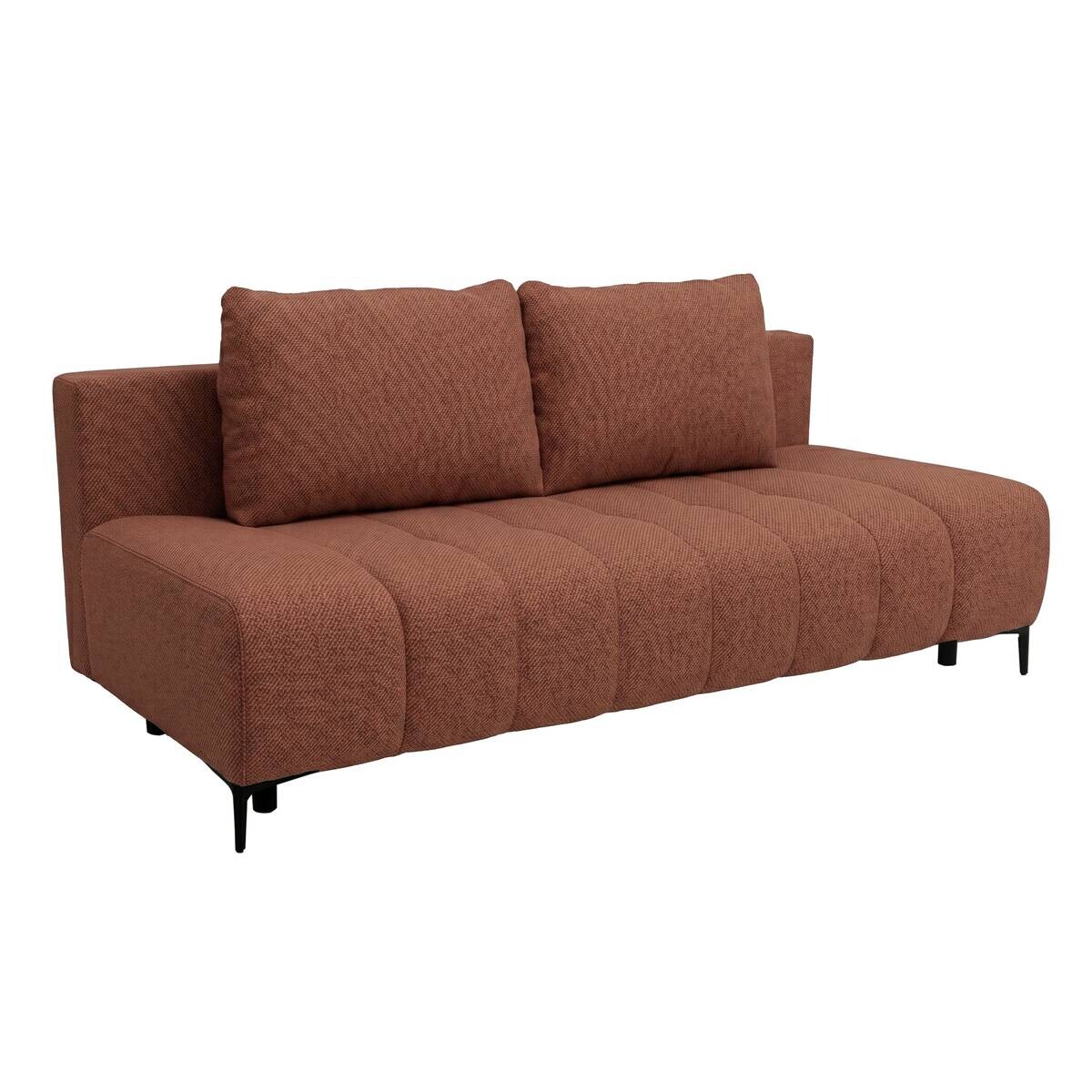 Schlafsofa terracotta Webstoff B/H/T: ca. 195x88x95 cm