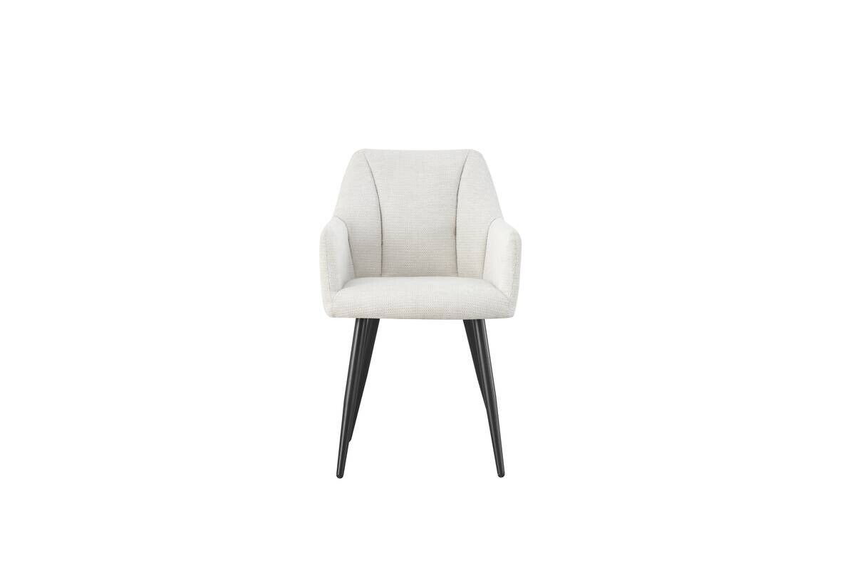 Stuhl BELLA, 2er Set creme Stoff B/H/T: ca. 55x82x62 cm