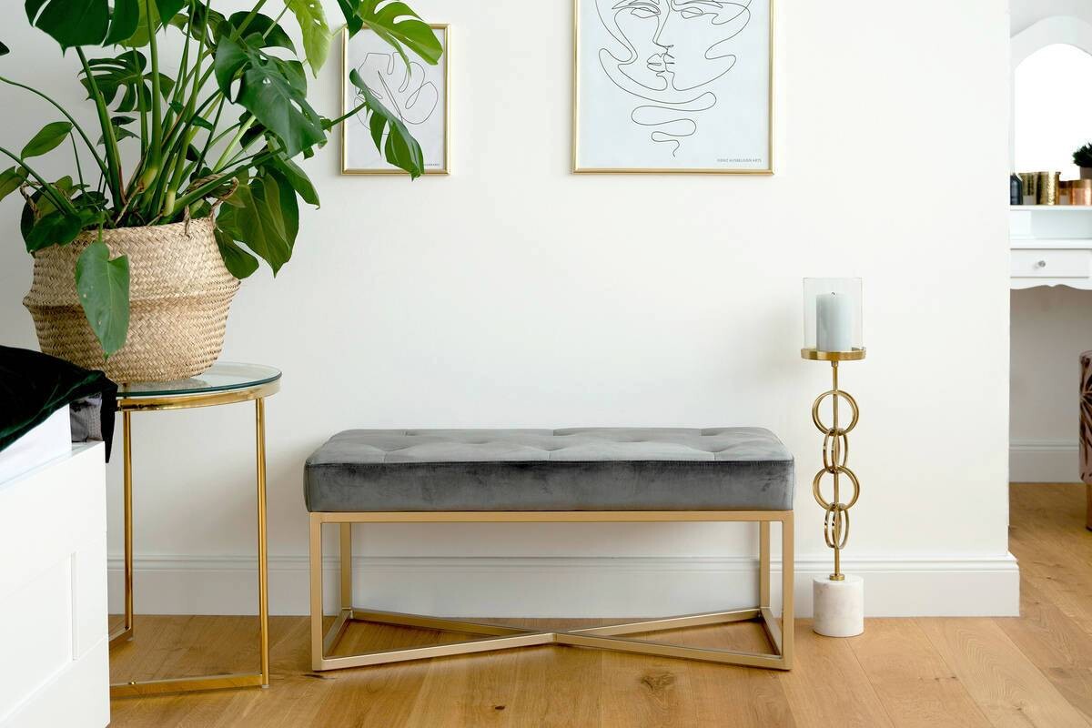 Sitzbank Cameron 100 grau B/H/T: ca. 90x40x40 cm