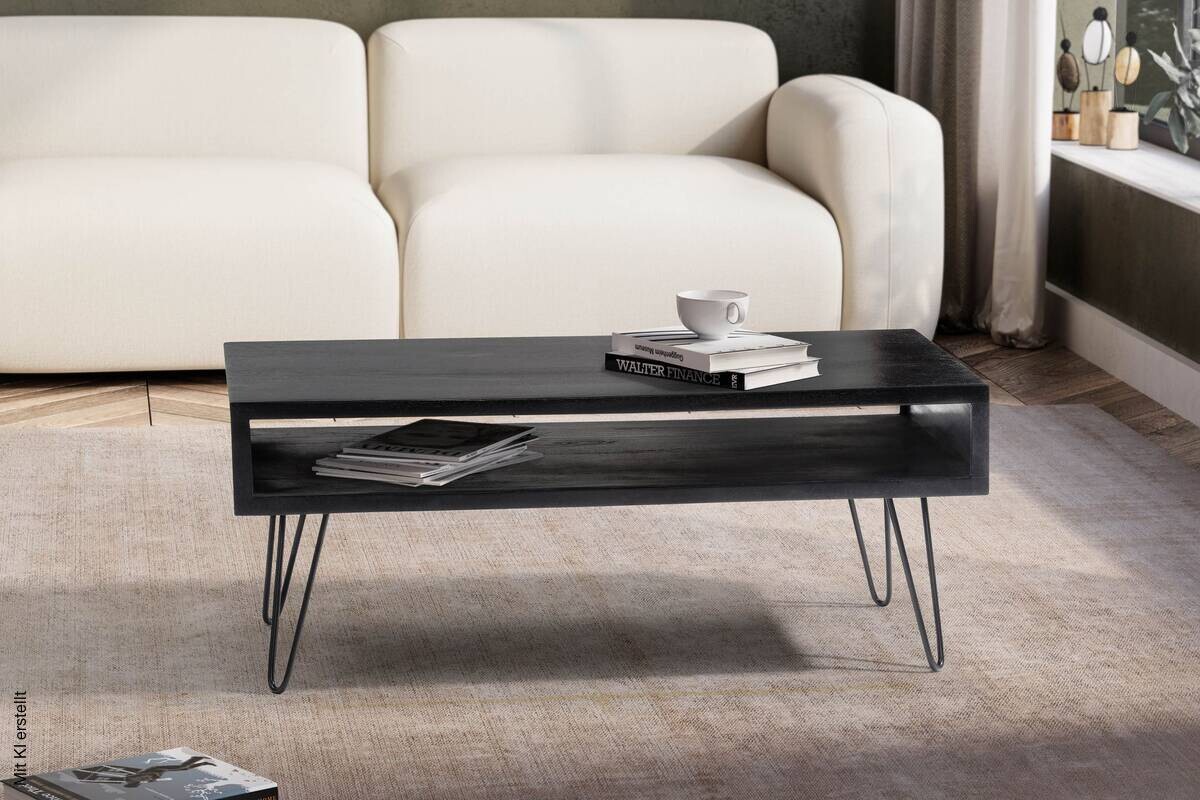 Couchtisch schwarz B/H/T: ca. 100x40x50 cm