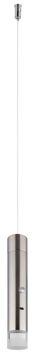 GLOBO LED-Hängeleuchte klar nickel matt Metall Acryl H/D: ca. 120x3,8 cm 1.0 Brennstellen