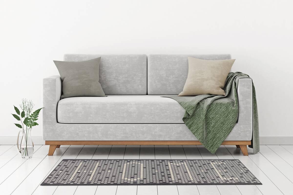 Arte Espina Kurzflorteppich Living Mat 61 grau B/L: ca. 64x168 cm