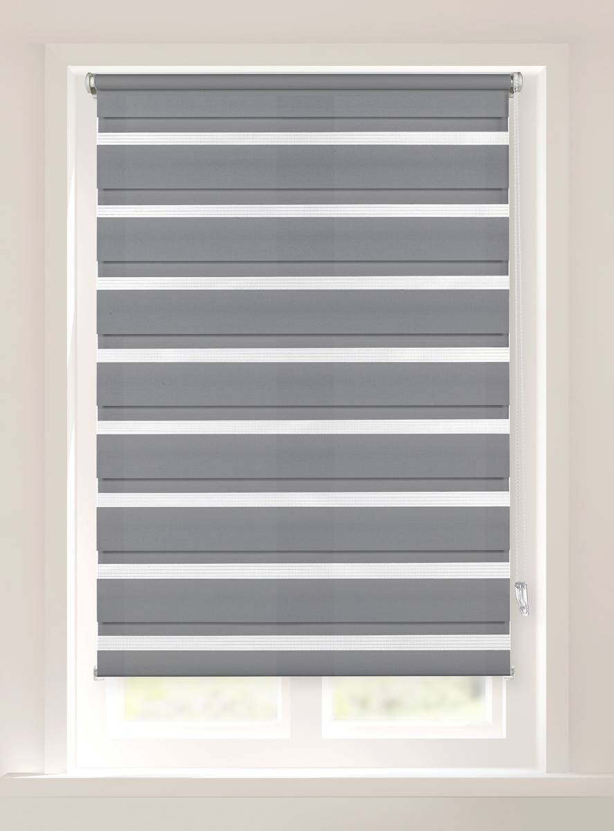 Boviva Doppelrollo anthrazit B/L: ca. 62x200 cm