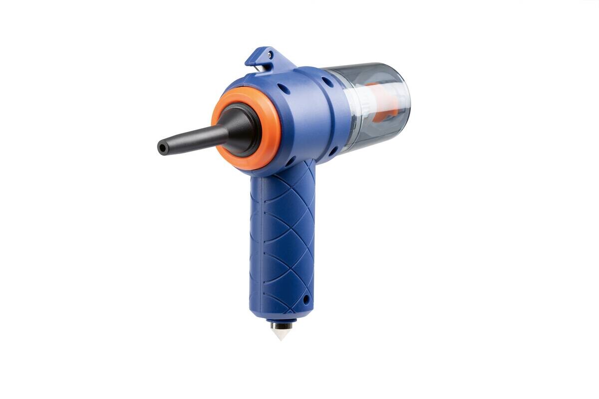 CLEANmaxx Akku-Handstaubsauger blau orange B/H/L: ca. 7x16,5x20 cm