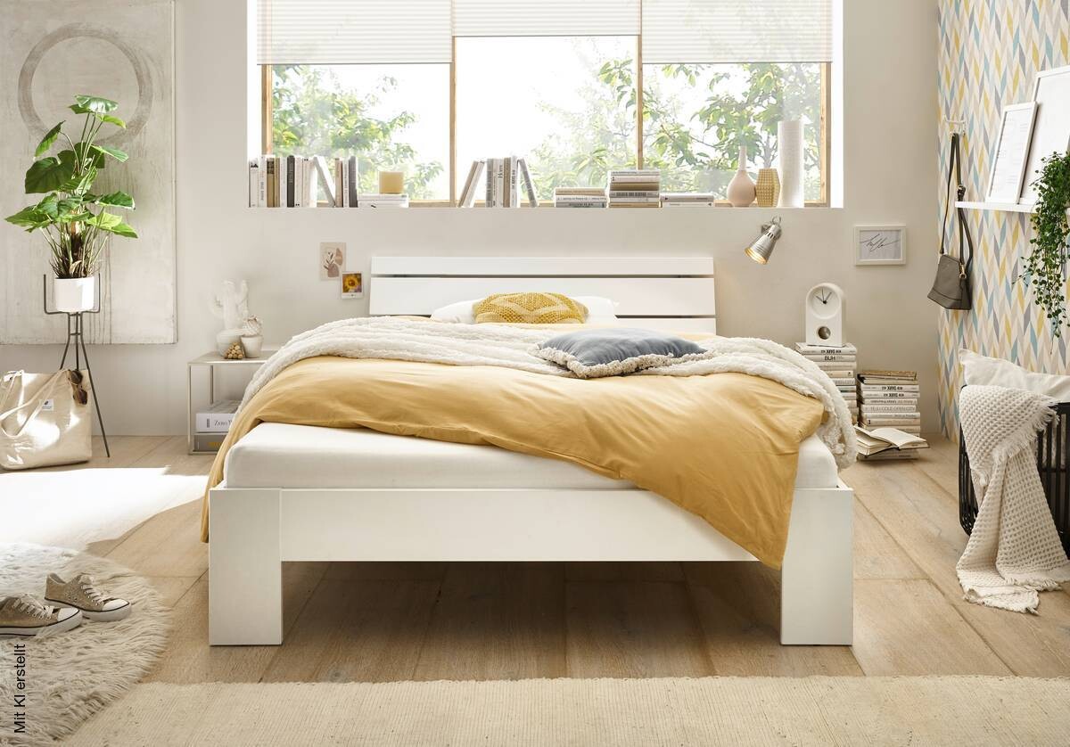 Futonbett Brest weiß Liegefläche B/L: ca. 140x200 cm