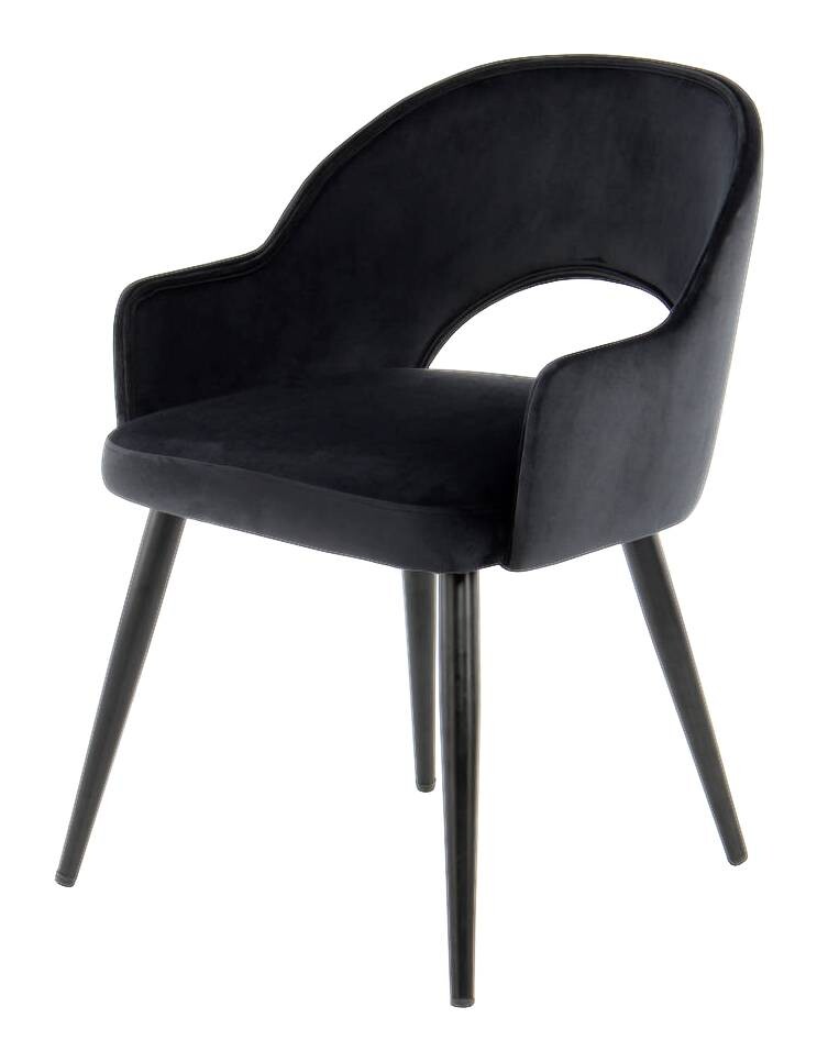 Stuhl Joris 100 2er schwarz Microfaser B/H/T: ca. 55x77x58 cm