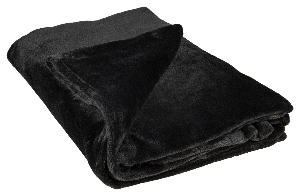 Flanelldecke anthrazit Polyester B/L: ca. 140x200 cm