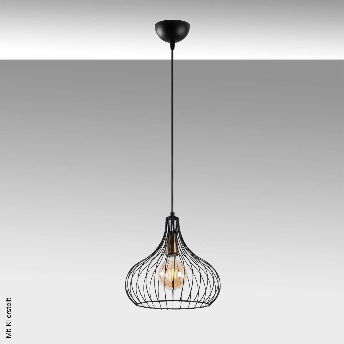 Opviq Pendelleuchte Teldamla-11905 schwarz B/H/T/L/D: ca. 22x120x22x22x22 cm E27 1 Brennstellen