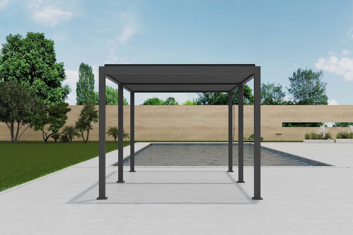 Pergola anthrazit Aluminium B/H/L: ca. 589x300x254,5 cm