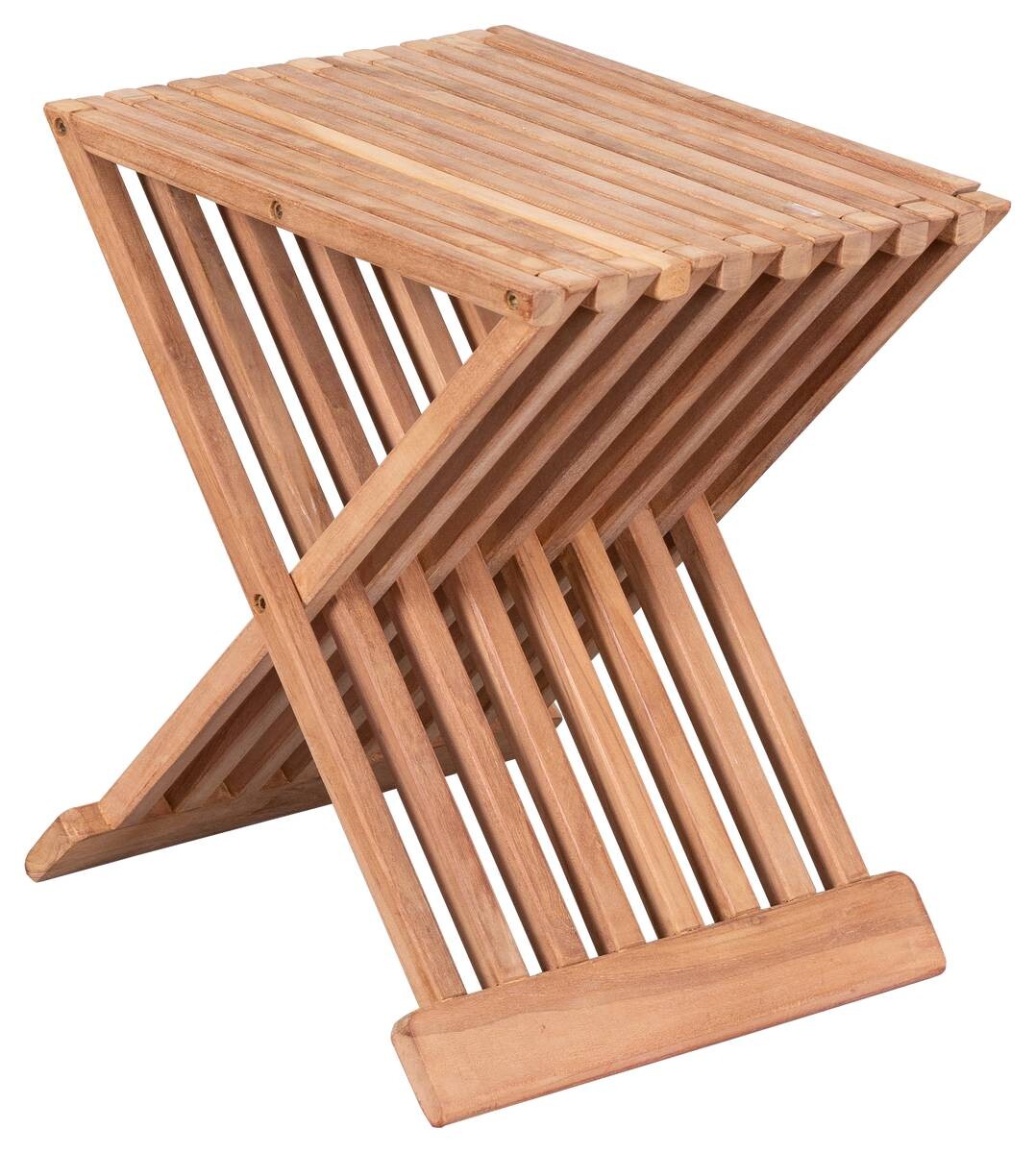 deVries Beistelltisch natur Teakholz B/H/T: ca. 40x45x33 cm