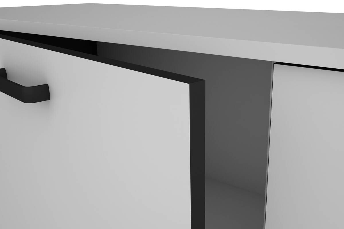Sideboard FARO weiß schwarz B/H/T: ca. 160x84x40 cm