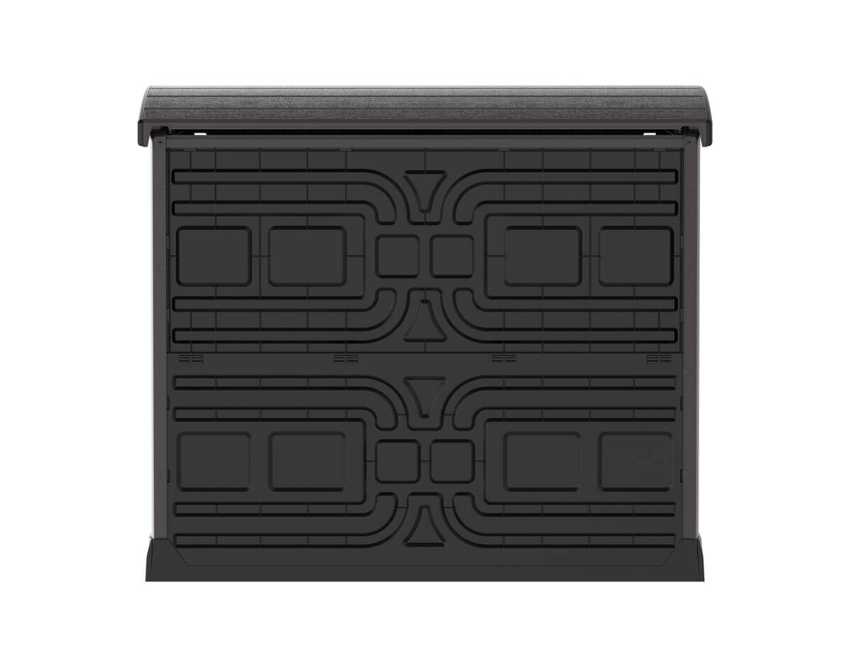 VCM Mülltonnenbox 2er StoreAway braun Kunststoff B/H/L: ca. 145x125x83 cm