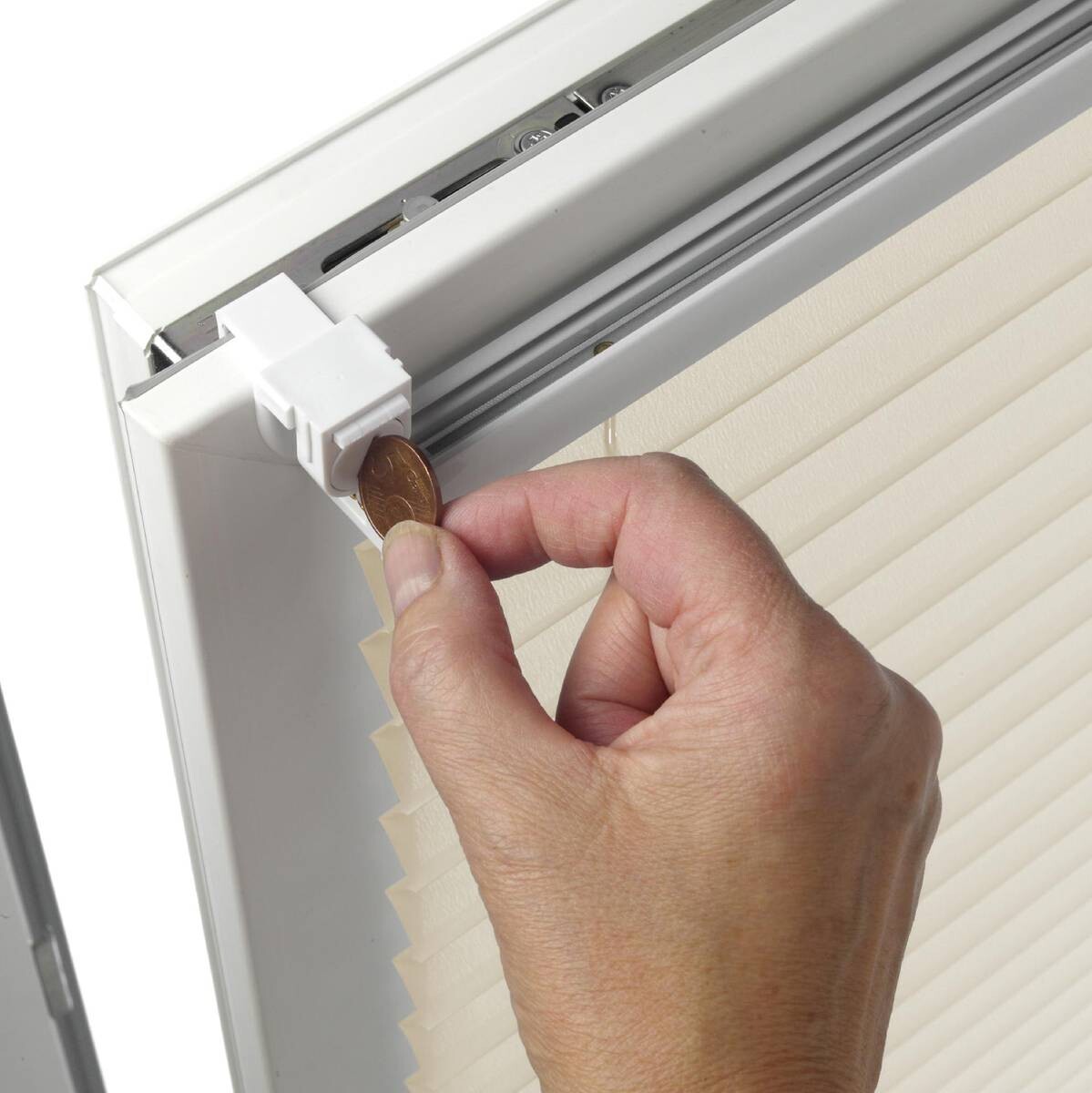 Spannplissee Easyfix Pia beige B/L: ca. 60x130 cm