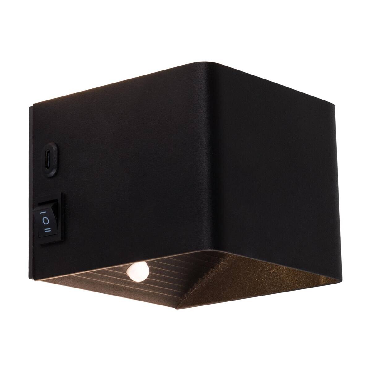 Näve Leuchten LED-Wandleuchte schwarz Metall B/H/T: ca. 10x8x10 cm