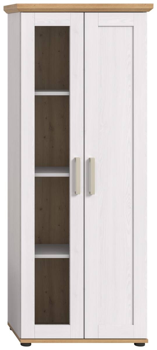 Vitrinenschrank VERONA Lärche Nachbildung Eiche Nachbildung B/H/T: ca. 64x161x37 cm