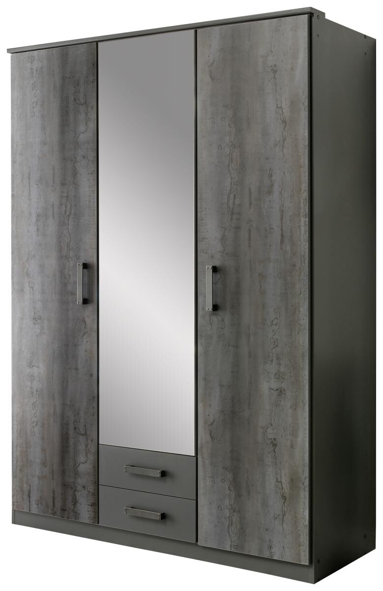 Kleiderschrank Duisburg Graphit B/H/T: ca. 135x199x58 cm | Graphit | 135,00/199,00/58,00 cm