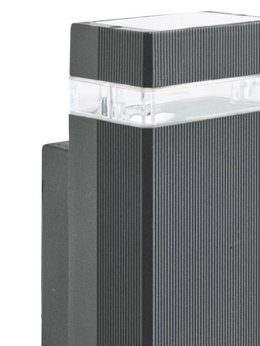 Wandaußenleuchte klar schwarz B/H/T: ca. 11x24x11 cm
