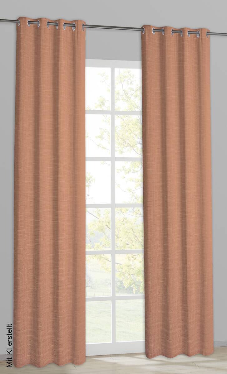 Ösenvorhang Monza terracotta 100% Polyester B/L: ca. 135x245 cm