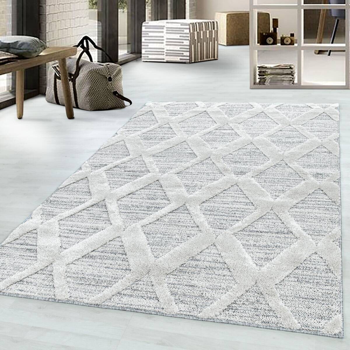 Ayyildiz Teppich PISA grau B/L: ca. 80x250 cm