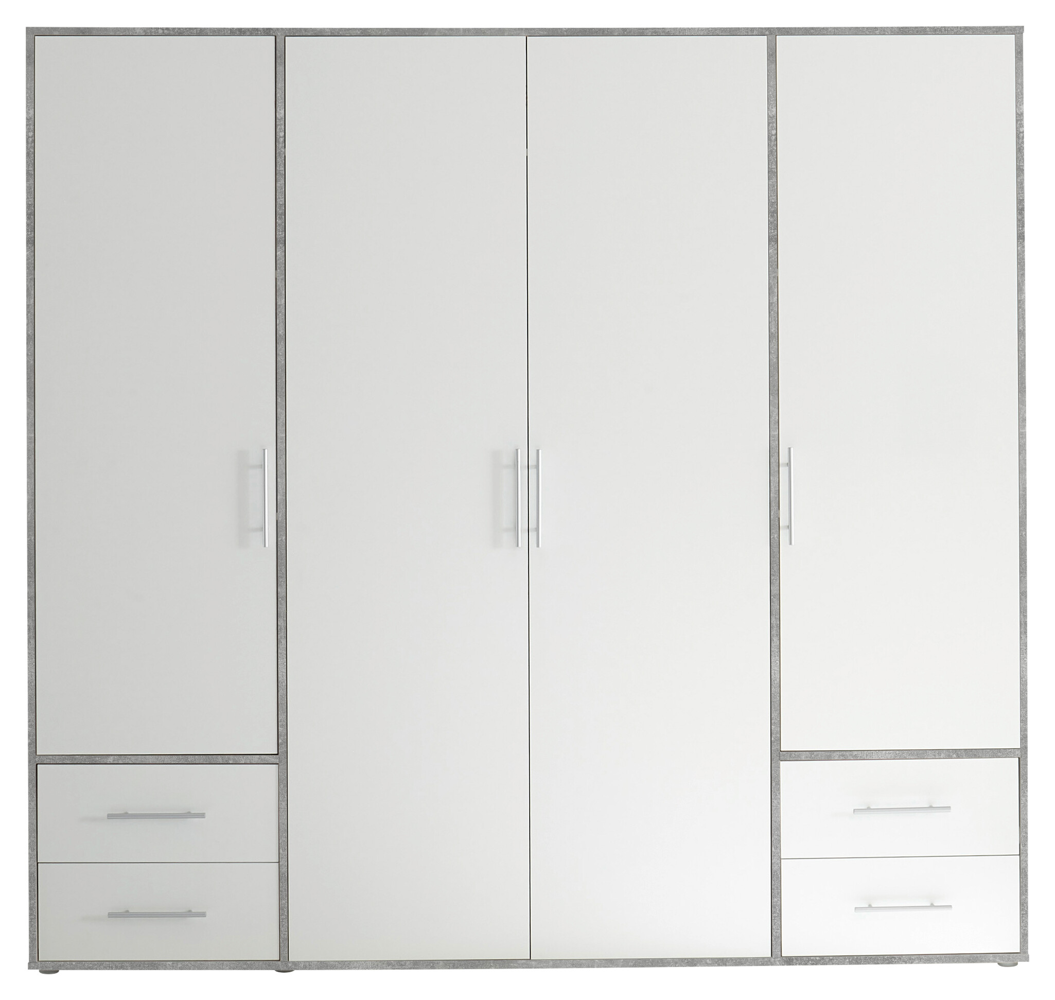 Kleiderschrank Valencia Beton Optik B/H/T: ca. 206x195x60 cm