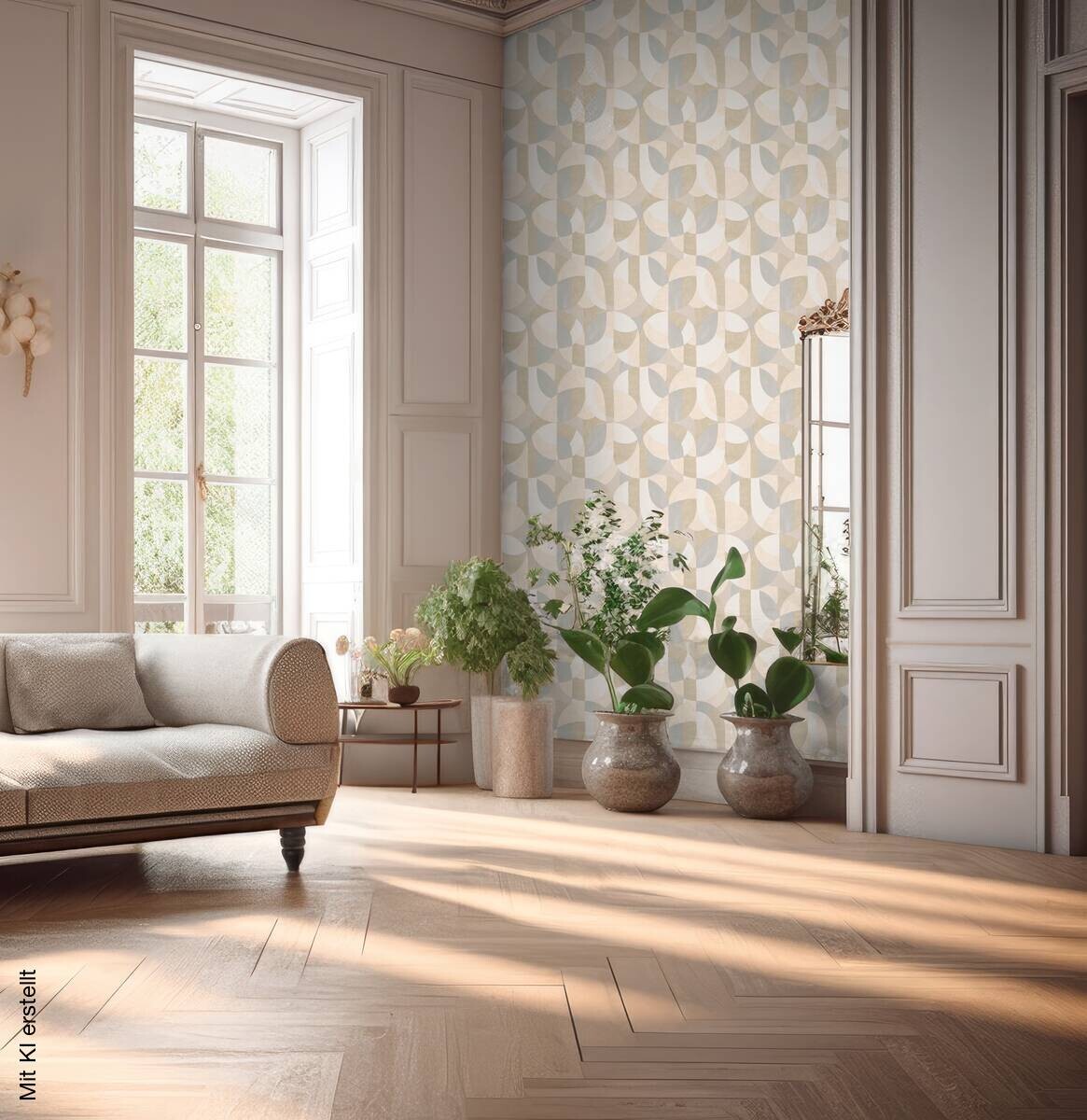 A.S.Creation Vliestapete creme beige B/H/D: ca. 53x1005x8,2 cm