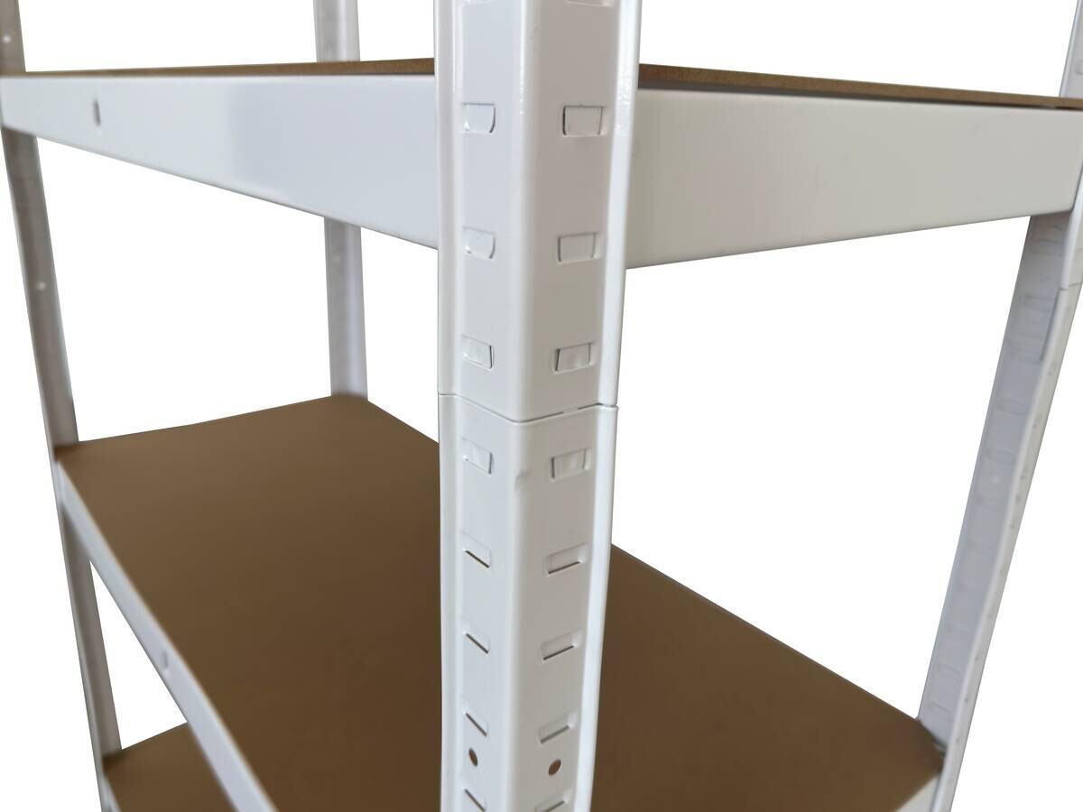 Schwerlaststeckregal weiß B/H/T: ca. 90x180x40 cm