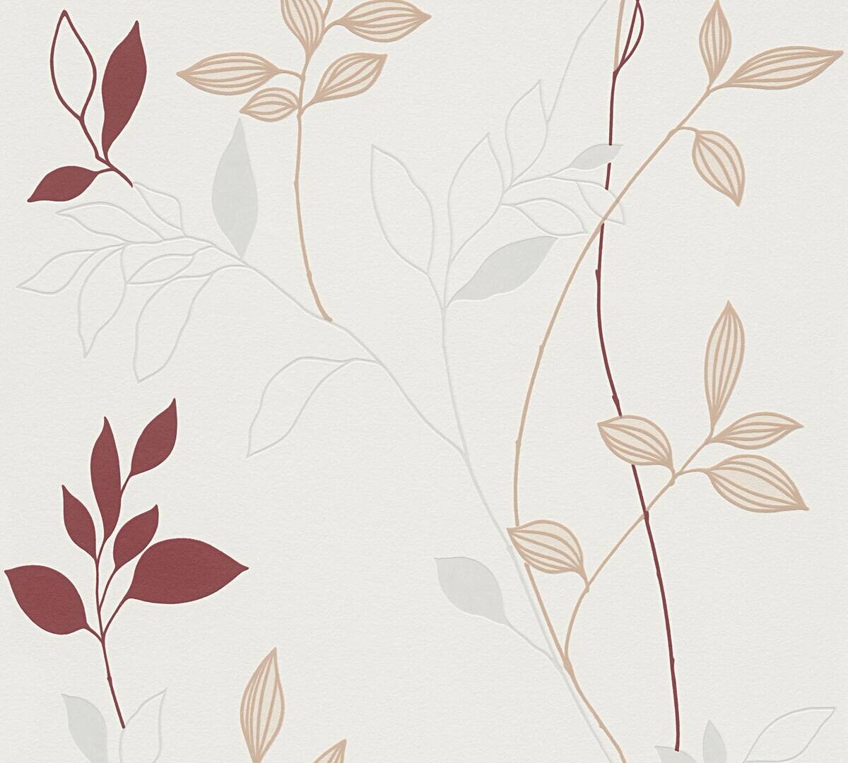 A.S.Creation Vliestapete rot beige B/H/D: ca. 53x1005x9,6 cm