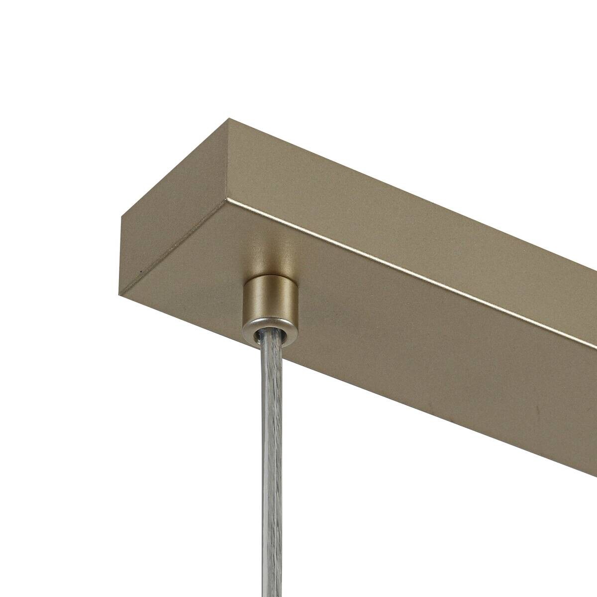 Nolo Pendelleuchte champagner Metall E27 3 Brennstellen