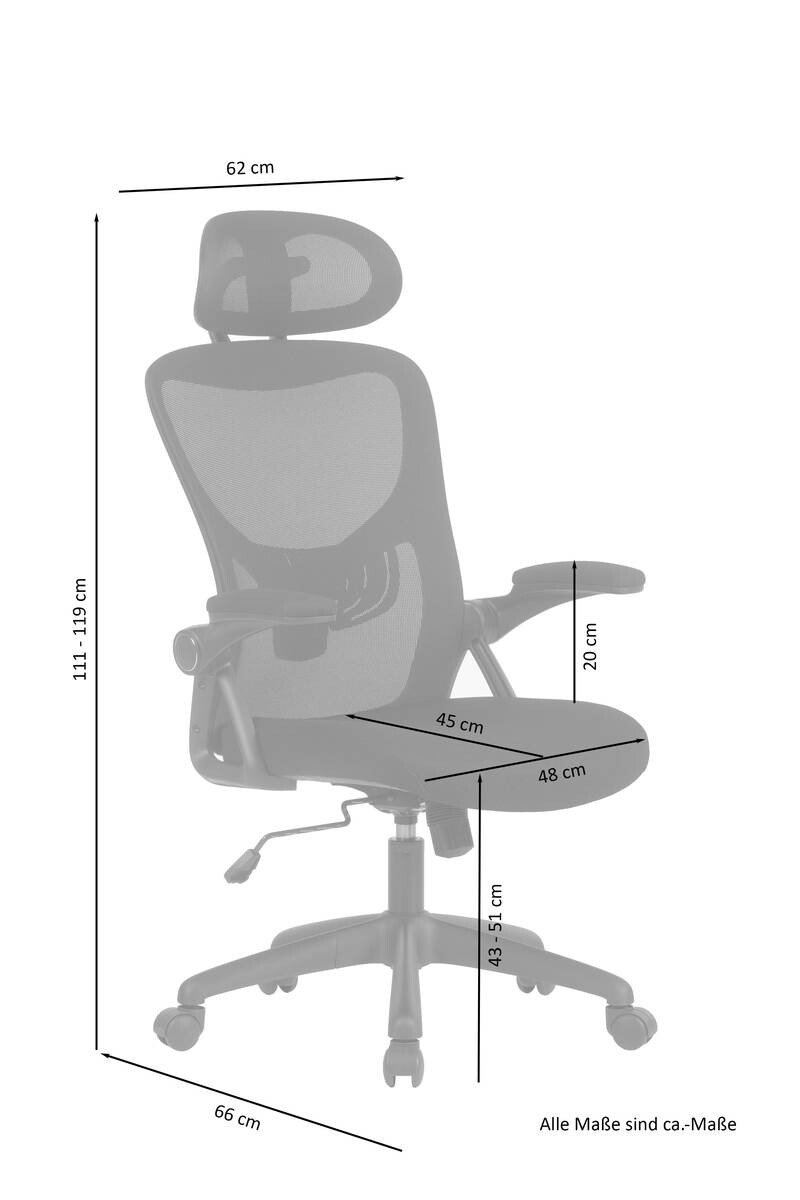 Chefsessel FLEX schwarz schwarz schwarz Webstoff Netzstoff Kunststoff