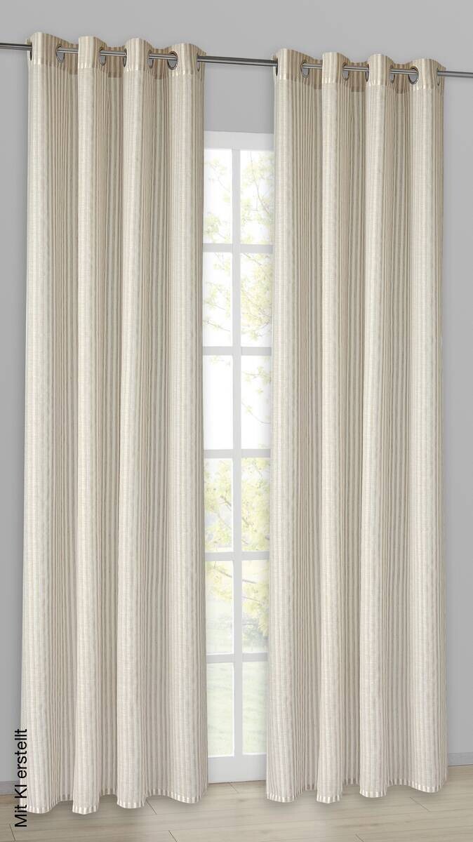 Esprit Ösenvorhang E-Sulva beige B/L: ca. 140x250 cm