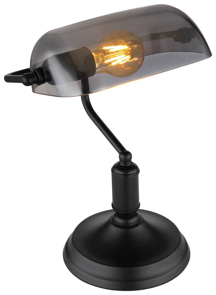 GLOBO Tischleuchte Neria schwarz Metall B/H/L: ca. 25x32x16 cm E27 1 Brennstellen