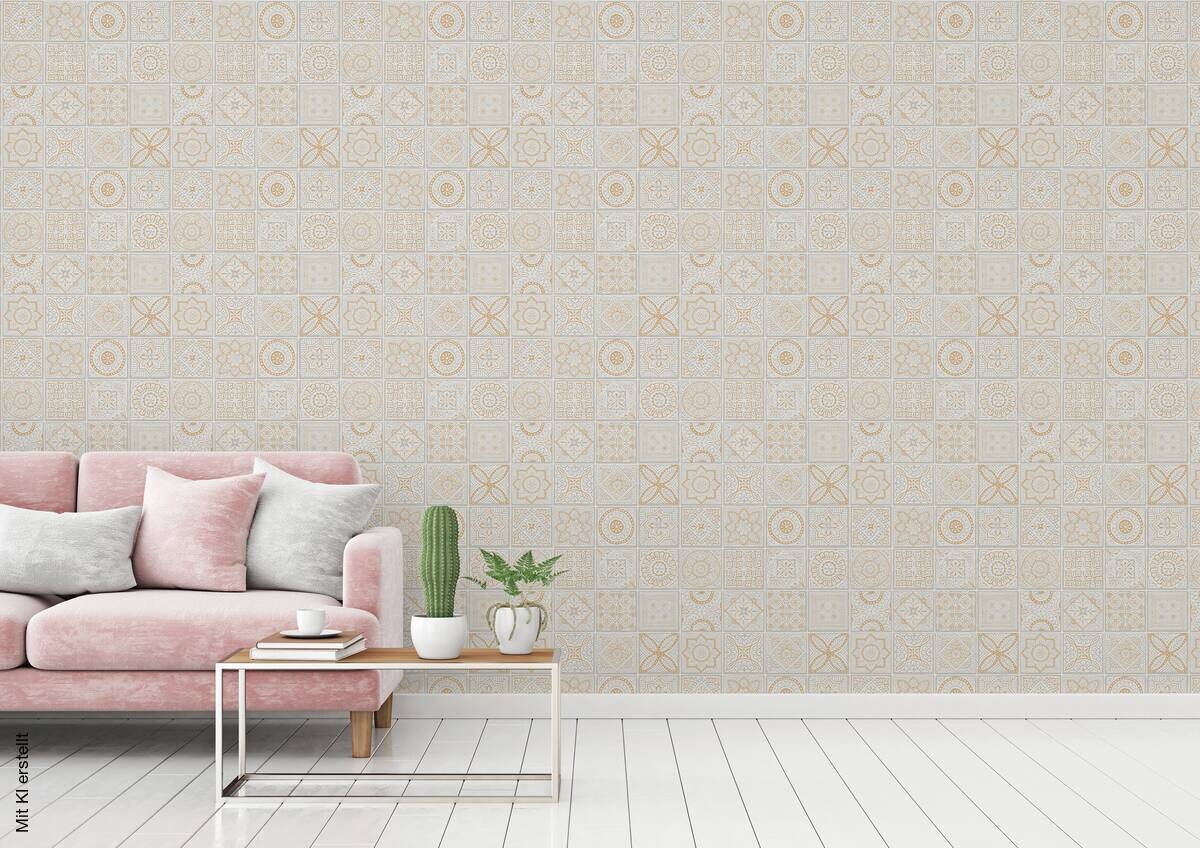 A.S.Creation Vliestapete Terra Fliesen gold B/L: ca. 53x1005 cm