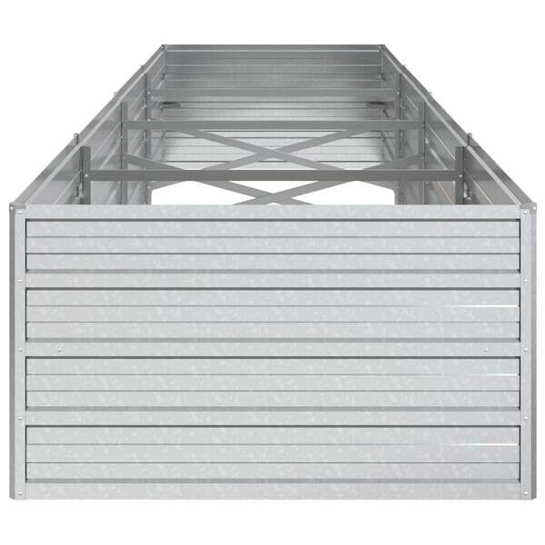 Garten-Hochbeet silber Stahl B/H/L: ca. 80x45x320 cm