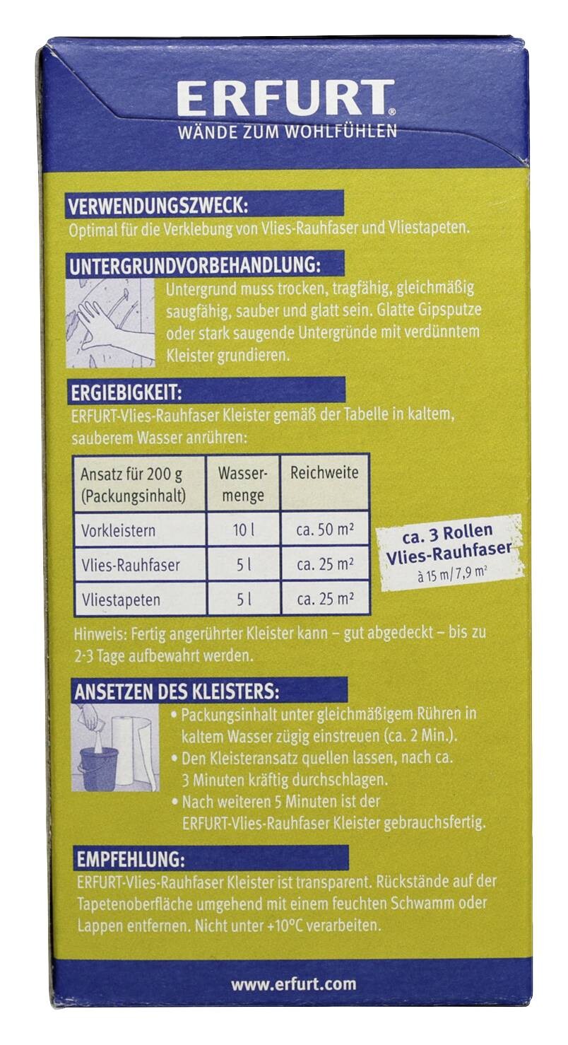 Erfurt Tapetenkleister Vlies-Rauhfaser ca. 0,2 kg