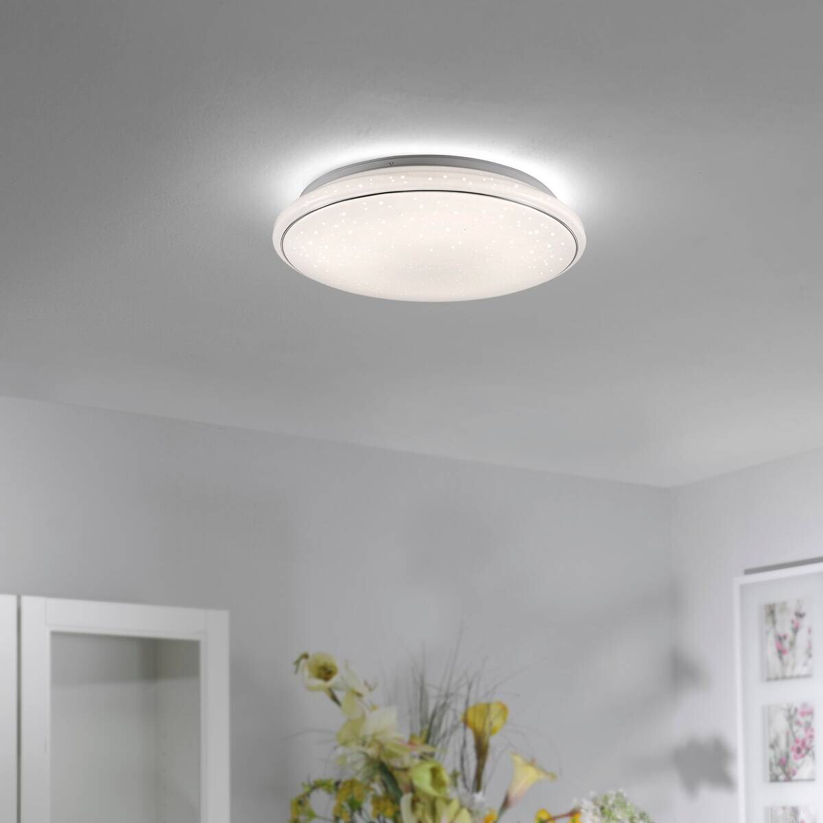 Just Light Deckenleuchte 14364-16 weiß Metall Kunststoff H/D: ca. 10x44 cm