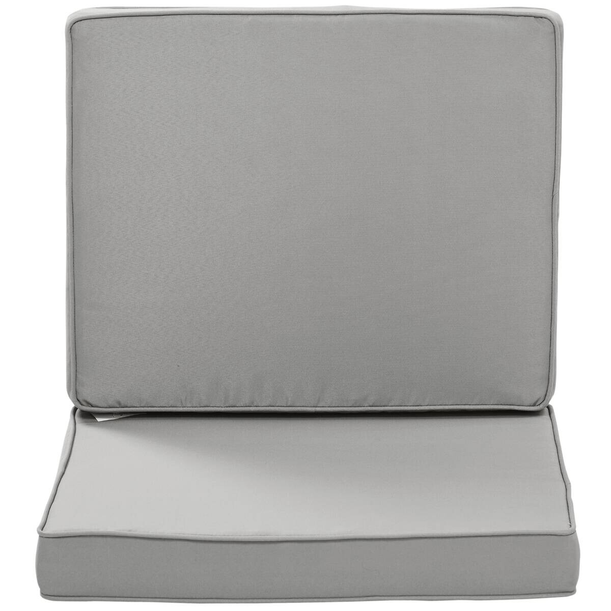 Outsunny Sitzkissen-Set hellgrau Polyester B/H/L: ca. 52x7x56 cm