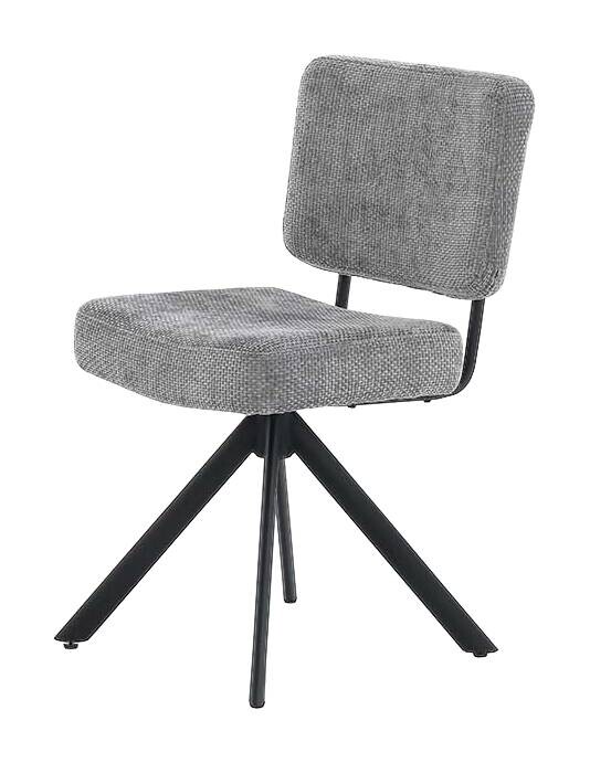 Drehstuhl grau schwarz Webstoff Metall