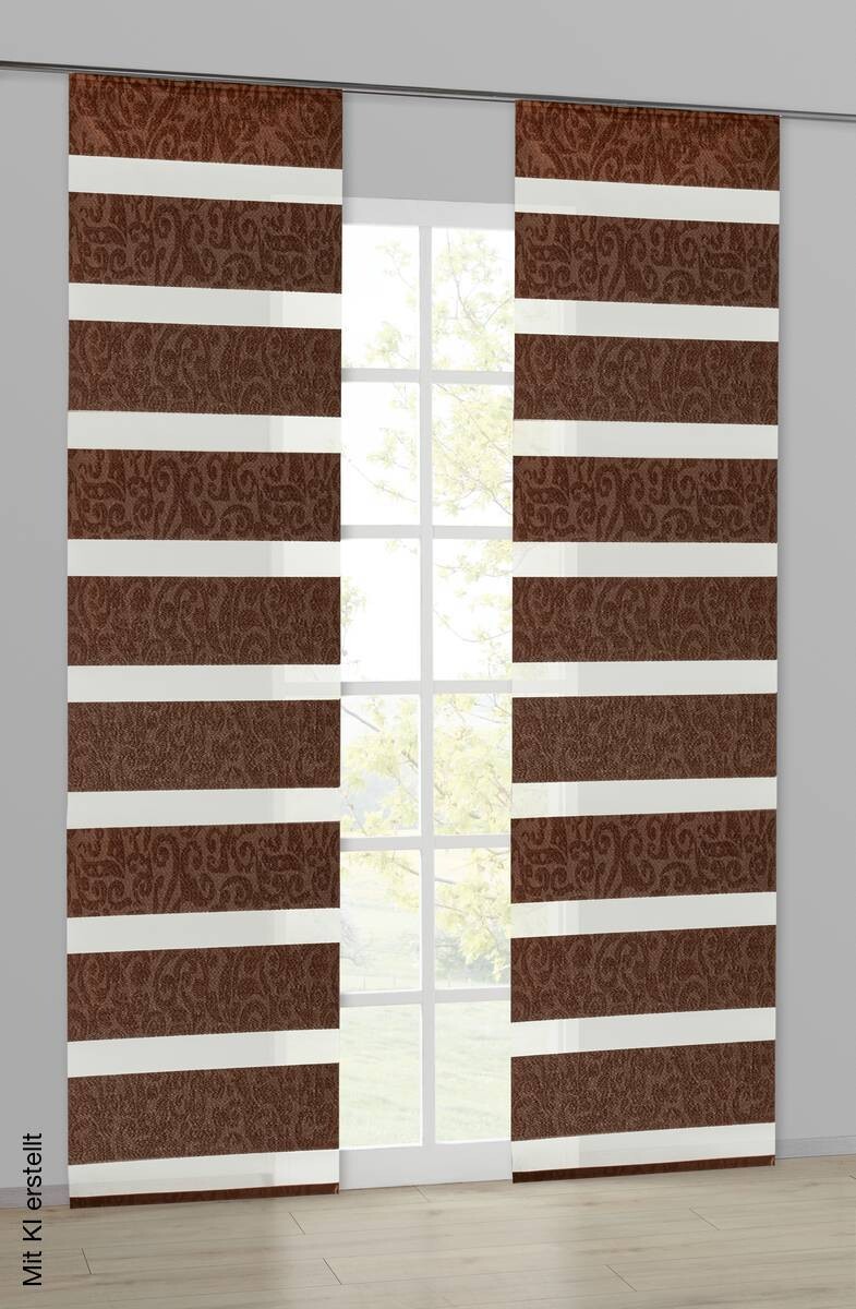 POCOline Schiebevorhang Mandy braun B/L: ca. 60x245 cm