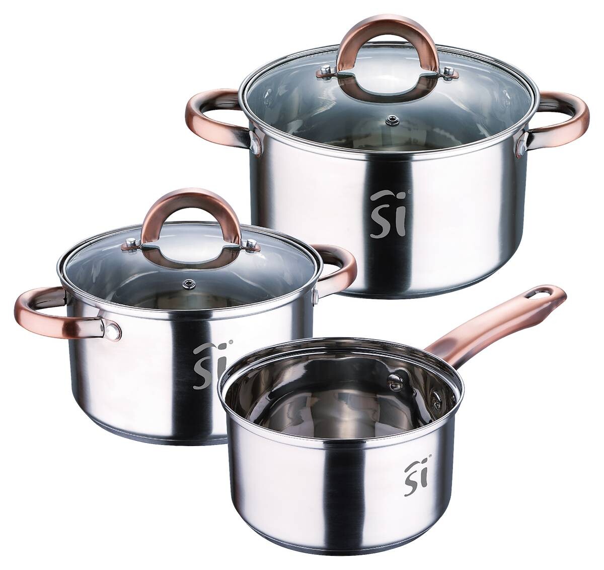 SAN IGNACIO Topfset Onil silber Edelstahl 5 tlg.