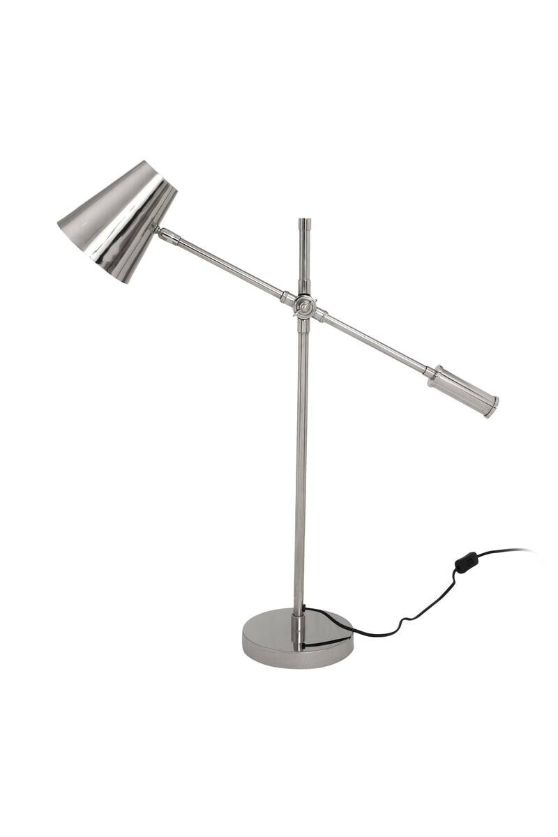 Kayoom Tischleuchte silber Stahl Eisen Messing B/H/L: ca. 18x74x68 cm E27 1 Brennstellen
