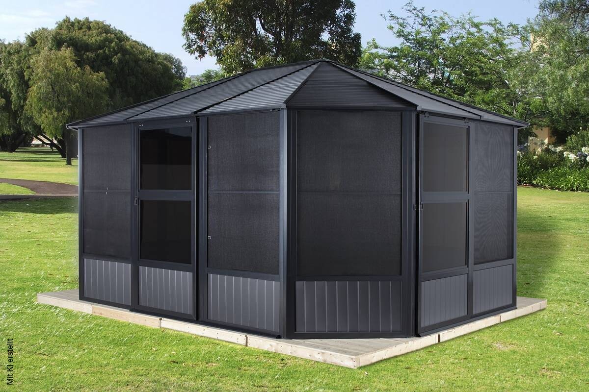 Sojag Kaltwintergarten Charleston anthrazit Aluminium B/H/T: ca. 472x281x367 cm