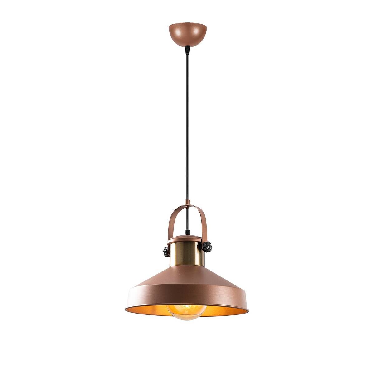 Opviq Pendelleuchte Kupfer B/H/T: ca. 35x134x35 cm E27 1 Brennstellen